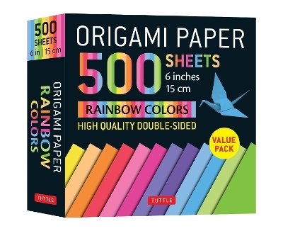 Origami Paper 500 sheets Rainbow Colors 6" (15 cm) - 