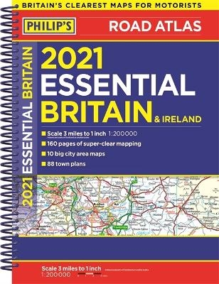 2021 Philip's Essential Road Atlas Britain and Ireland