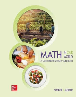 Loose Leaf for Math in Our World: A Quantitative Literacy Approach - David Sobecki, Brian Mercer