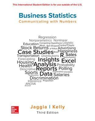 ISE Business Statistics: Communicating with Numbers - Sanjiv Jaggia, Alison Kelly