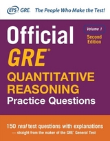 Official GRE Quantitative Reasoning Practice Questions, Second Edition, Volume 1 - Educational Testing Service