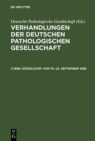 Verhandlungen der Deutschen Pathologischen Gesellschaft / Düsseldorf vom 19.–22. September 1898