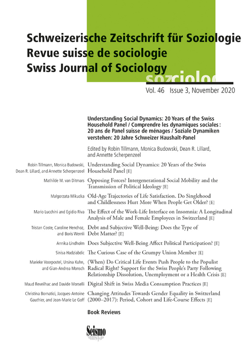 Schweizerische Zeitschrift f&uuml;r Soziologie