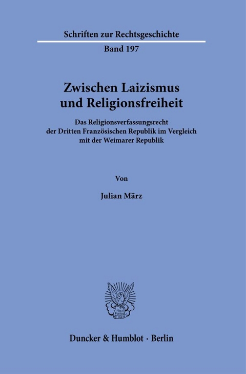 Zwischen Laizismus und Religionsfreiheit. - Julian M&auml;rz