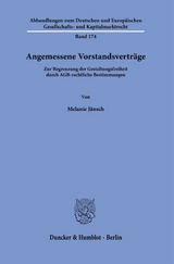 Angemessene Vorstandsvertr&auml;ge. - Melanie J&auml;nsch