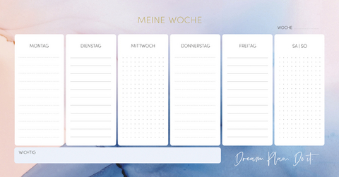 Wochenplaner "Dream Big" - 