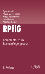 Rechtspflegergesetz (RPflG) - Arnold, Egon; Meyer-Stolte, Klaus; Rellermeyer, Klaus; Hintzen, Udo; Georg, Manfred