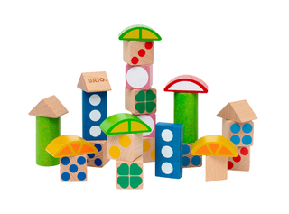 BRIO 30112 Baustein-Box - Farbenfrohe Holzbausteine mit Lernfunktionen in praktischer Aufbewahrungsbox - Empfohlen ab 12 Monaten