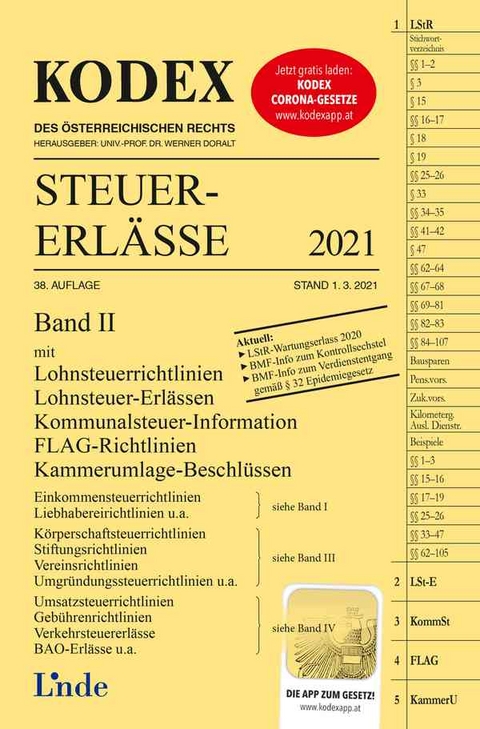 KODEX Steuer-Erl&auml;sse 2021, Band II - Elisabeth Titz-Fr&uuml;hmann