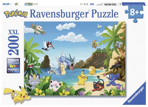 Ravensburger Kinderpuzzle - 12840 Schnapp sie dir alle! - Pok&eacute;mon-Puzzle f&uuml;r Kinder ab 8 Jahren, mit 200 Teilen im XXL-Format
