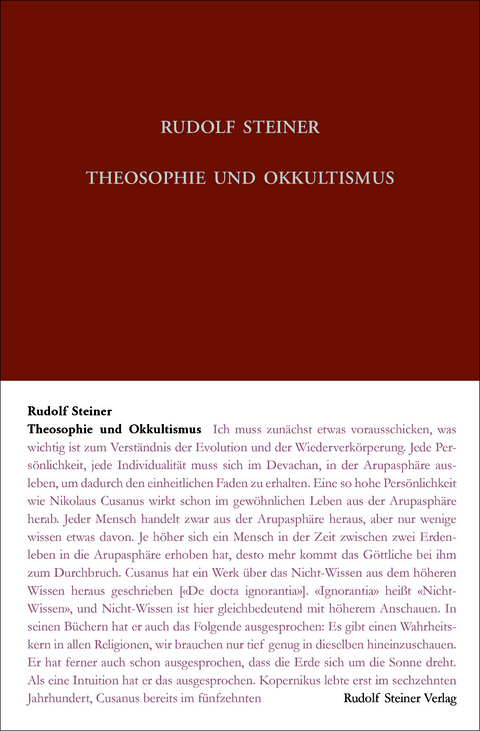 Theosophie und Okkultismus - Rudolf Steiner