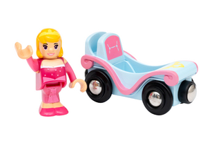 BRIO Disney Princess 33314 Dornröschen mit Waggon - Ergänzung für die BRIO Holzeisenbahn - Empfohlen ab 3 Jahren