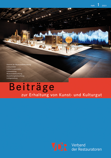 VDR Beitr&auml;ge zur Erhaltung von Kunst- und Kulturgut Heft 1/2021