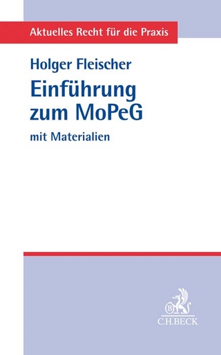Einführung zum Gesetz zur Modernisierung des Personengesellschaftsrechts