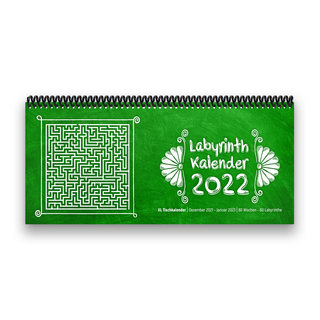 Tischkalender- Planer 2022 „Labyrinth“ Buntkalender® Grün
