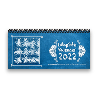 Tischkalender- Planer 2022 „Labyrinth“ Buntkalender® Blau