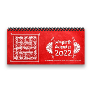 Tischkalender- Planer 2022 „Labyrinth“ Buntkalender® Rot