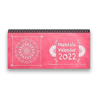Tischkalender- Planer 2022 „Mandala“ Buntkalender® Rosa