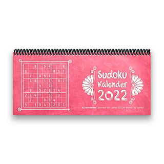 Tischkalender- Planer 2022 „Sudoku“ Buntkalender® Rosa