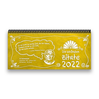 Tischkalender- Planer 2022 „Zitate“ Buntkalender® Gelb