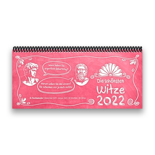Tischkalender- Planer 2022 „Witze“ Buntkalender® Rosa