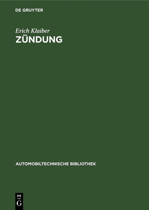 Z&uuml;ndung - Erich Klaiber