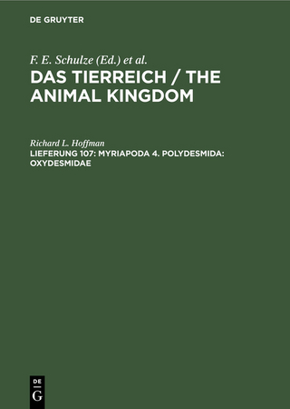 Das Tierreich / The Animal Kingdom / Myriapoda 4. Polydesmida: Oxydesmidae