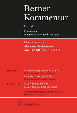 Allgemeine Bestimmungen, Art. 1-109 OR (ohne Art. 62-67 OR), 9. Ergänzungslieferung