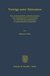 Vertr&auml;ge unter Aktion&auml;ren. - Johannes Liefke