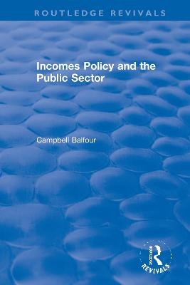 Incomes Policy and the Public Sector