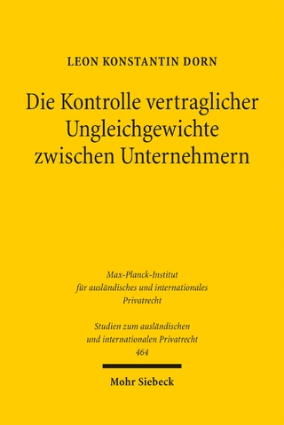 Die Kontrolle vertraglicher Ungleichgewichte zwischen Unternehmern