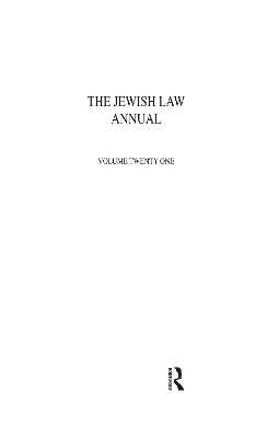 Jewish Law Annual Volume 21