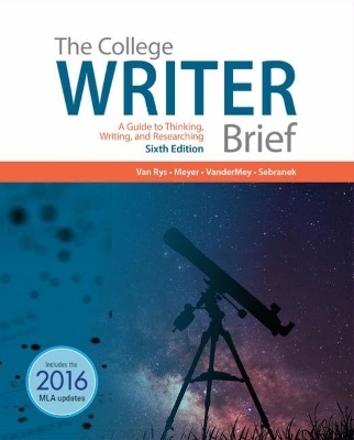The College Writer - Patrick Sebranek, Verne Meyer, Randall VanderMey, John Van Rys