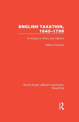 English Taxation, 1640-1799