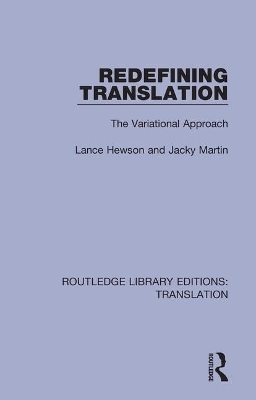 Redefining Translation - Lance Hewson, Jacky Martin