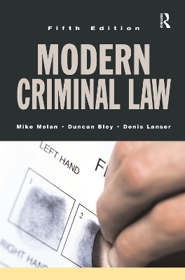 Modern Criminal Law - Mike Molan
