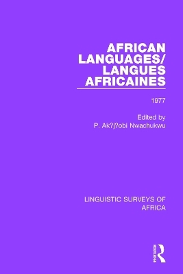 African Languages/Langues Africaines - P. Akụjụobi Nwachukwu