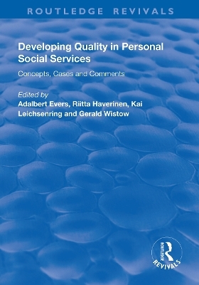 Developing Quality in Personal Social Services - 