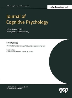 Information Processing, Affect and Psychopathology - 