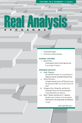 Real Analysis Exchange 45, No. 1