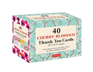 Cherry Blossoms, 40 Thank You Cards with Envelopes
