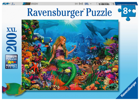 Ravensburger Kinderpuzzle - 12987 Die Meeresk&ouml;nigin - Meerjungfrau-Puzzle f&uuml;r Kinder ab 8 Jahren, mit 200 Teilen im XXL-Format