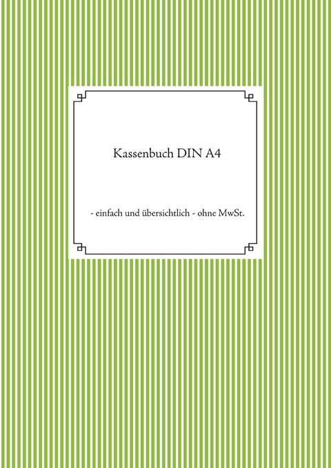 Kassenbuch DIN A4 - Thomas Eschenbach