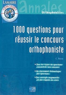 1000 QUEST REUSSIR CONCOURS ORTHO/ANC ED