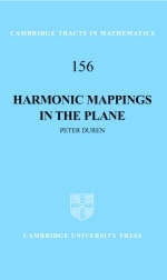 Harmonic Mappings in the Plane -  Peter Duren