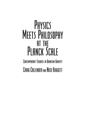 Physics Meets Philosophy at the Planck Scale
