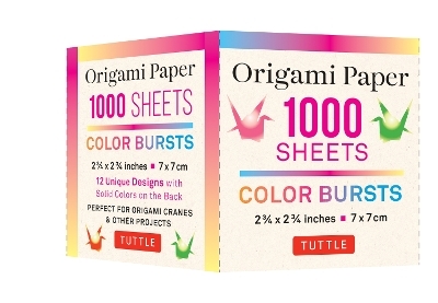 Origami Paper Color Bursts 1,000 sheets 2 3/4 in (7 cm) - 