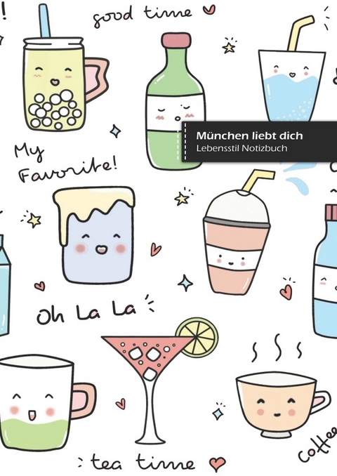 M&uuml;nchen liebt dich, schreibe in Notizbuch, 180 Seiten, breitere gepunktete Linien, Ringbindung (Buch 2) - Bespoke Books