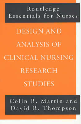 Design and Analysis of Clinical Nursing Research Studies -  Colin R Martin,  David R Thompson