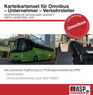 Omnibusunternehmer IHK - Karteikartenbox Lernkarten | Prüfungsvorbereitung | ASP Verkehrsverlag | 01/2021